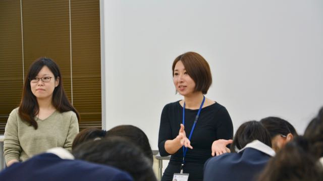 Talk by two female researchers